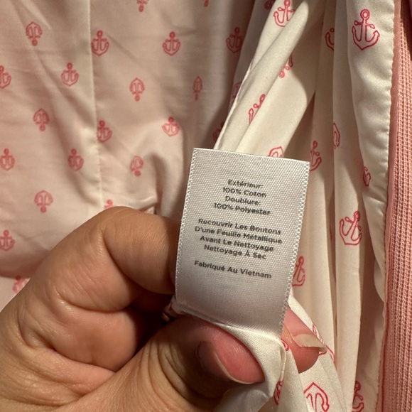 Talbots Plus Size Pink Cotton Blazer Jacket with Gold Buttons Size 18W - Picture 8 of 9